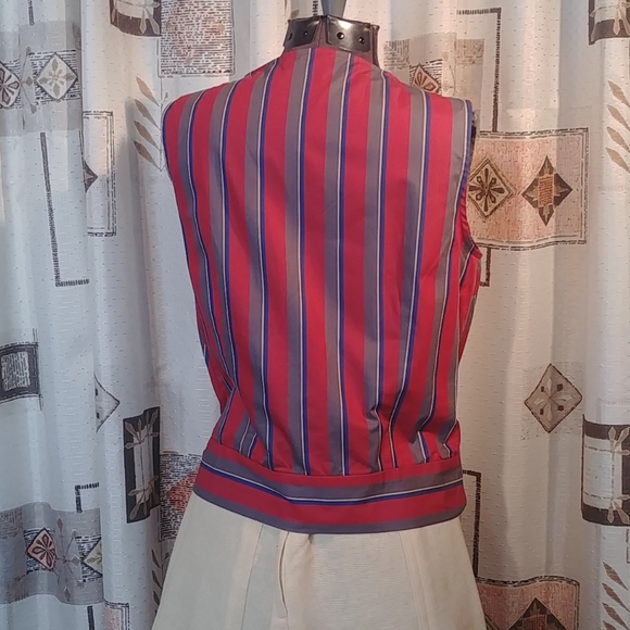 🤎 Vintage Stripe Wrap Top - Picture 2 of 8